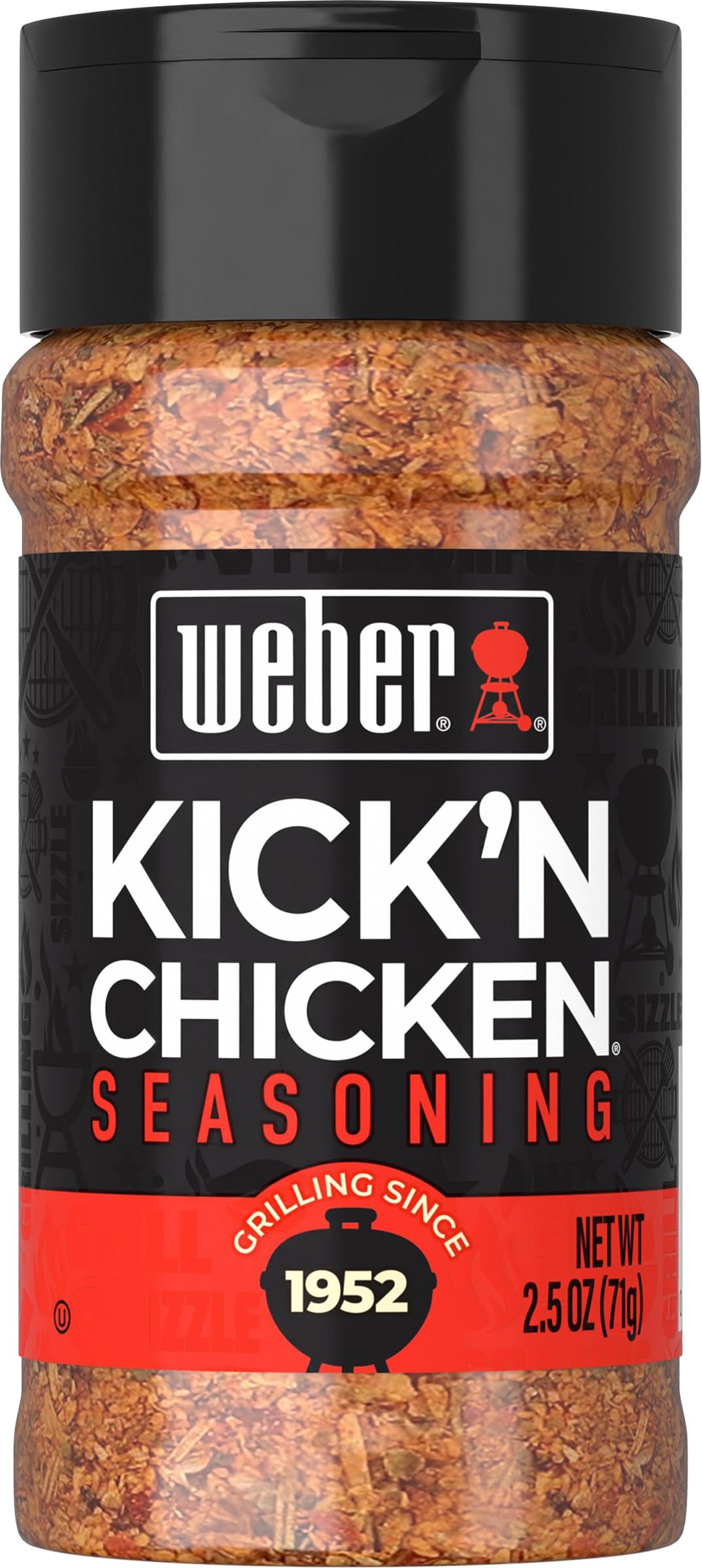 Weber Kickn Chicken Seasoning, 2.5 Ounce Shaker, Model 2003529