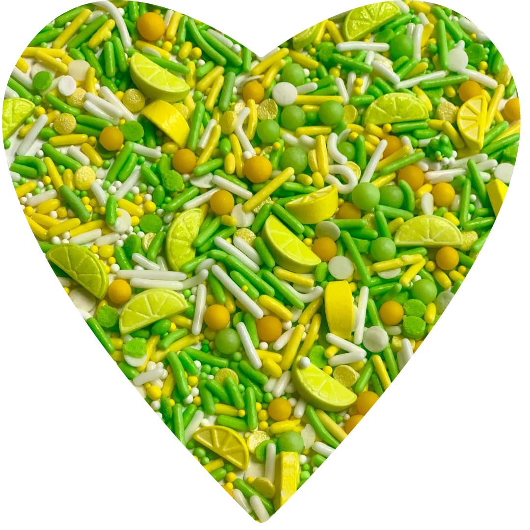 COOL MOM SPRINKLES Lemon Lime Sprinkles (4 oz.) - Fiesta Themed Sprinkles for Decorating Margarita Cakes, Cupcakes, Cookies & De