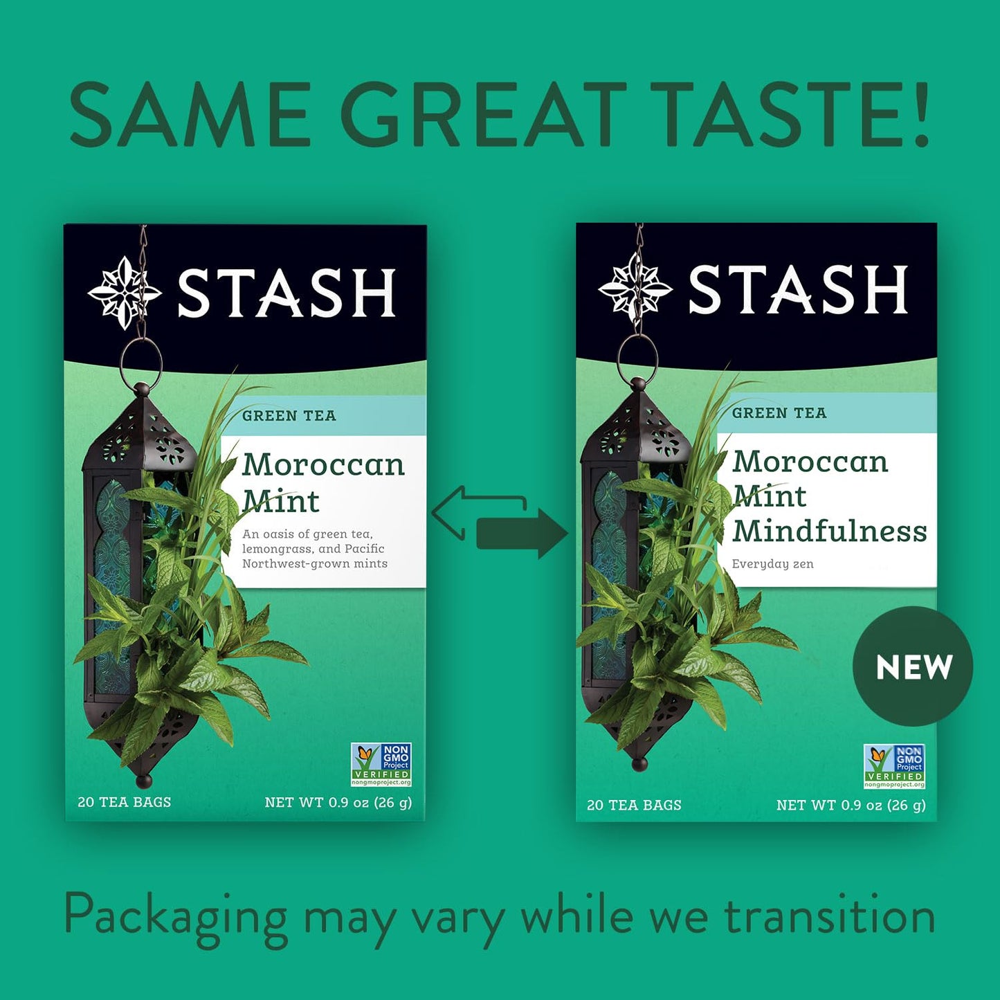 Stash Green Tea Variety Pack Sampler - Caffeinated, Non-GMO, 20 Count (Pack of 6)