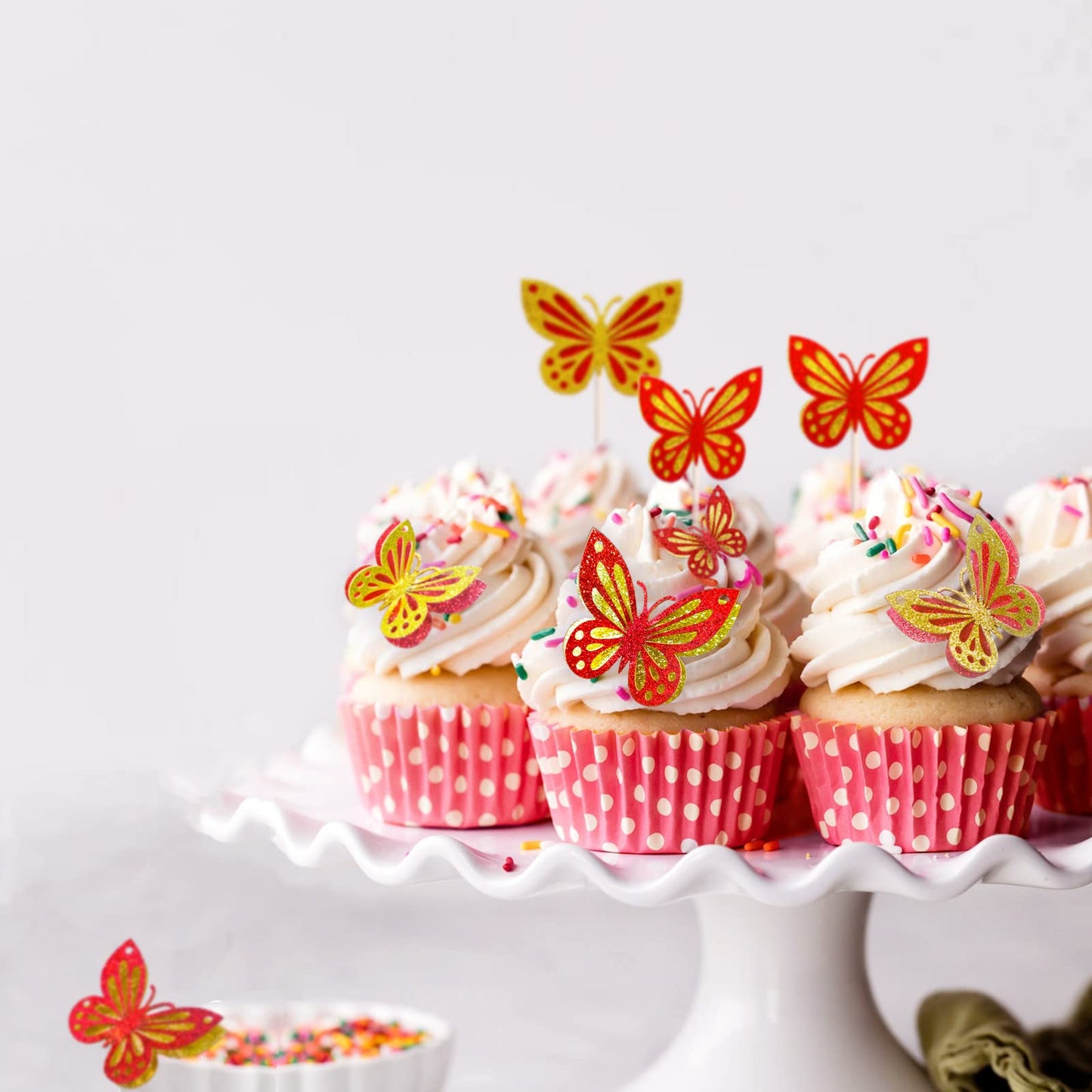 Miliyuki 13-Pieces Butterfly Cake Toppers 3D Butterfly Cupcake Topper For Girls Women'S Happy Birthday Cake Topper Birthday Cake