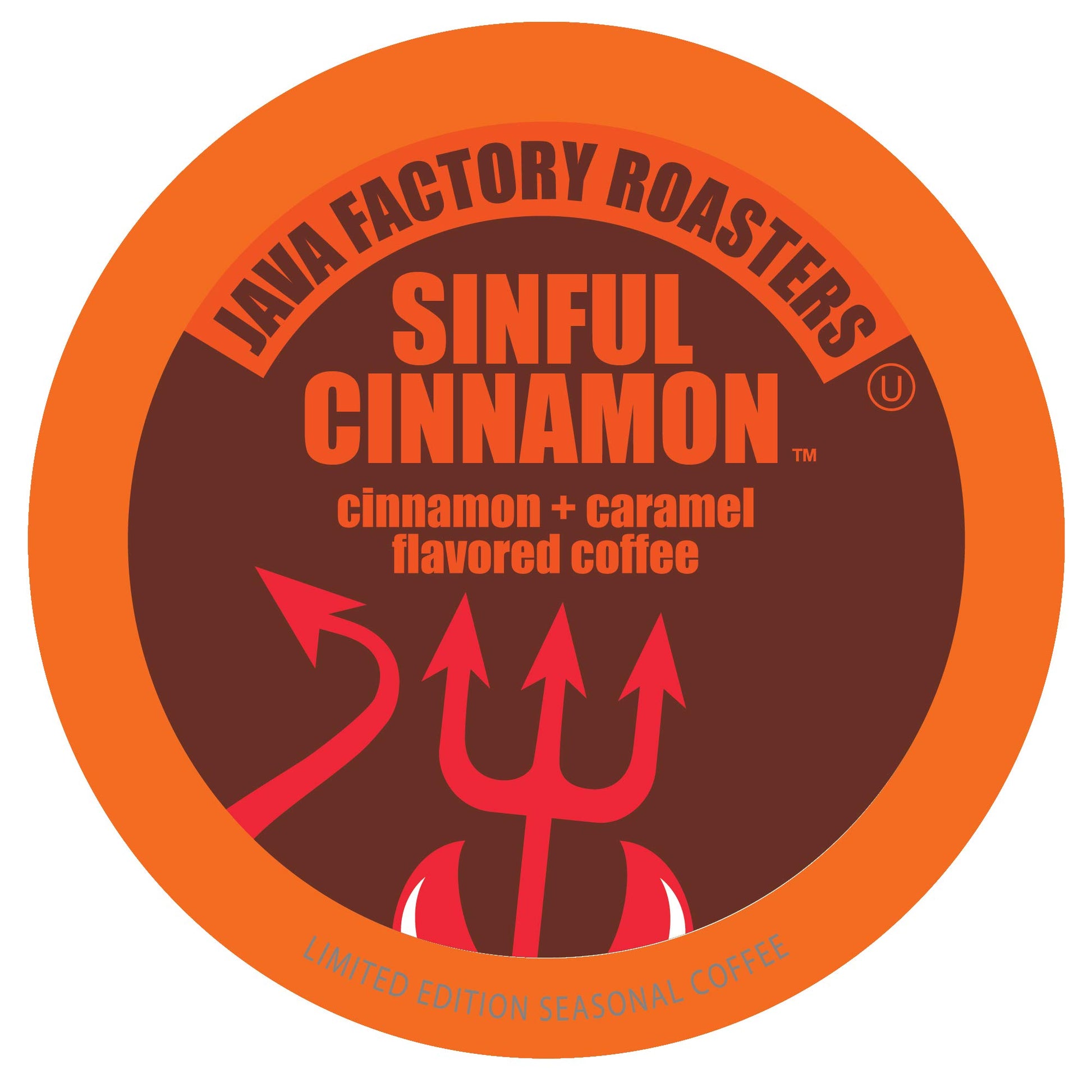 Java Factory Coffee Pods - Cinnamon Flavored - Compatible with K Cup Brewers - 40 Count - Model JFR SCIN40