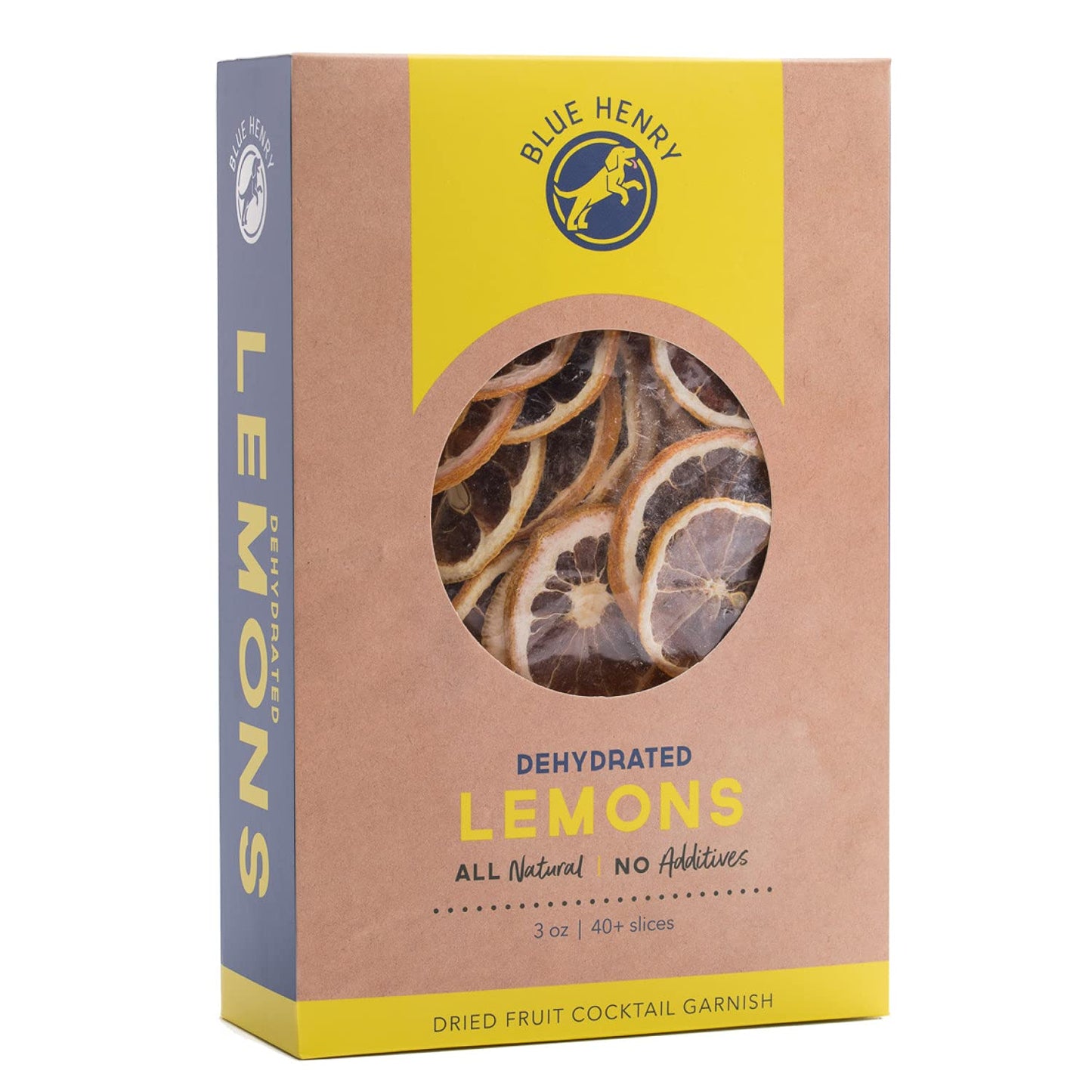 Bluehenry Dehydrated Lemon Wheels - 3 Oz - 30+ Slices - Natural Fruit