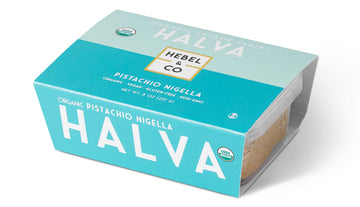 Hebel & Co Pistachio Nigella Halva - 8 Oz | Certified Usda Organic, Gluten Free, Kosher & Vegan