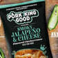 Pork King Good Smoky Jalapeño & Cheese Pork Rinds (Chicharrones) (4 Pack) Keto Snacks