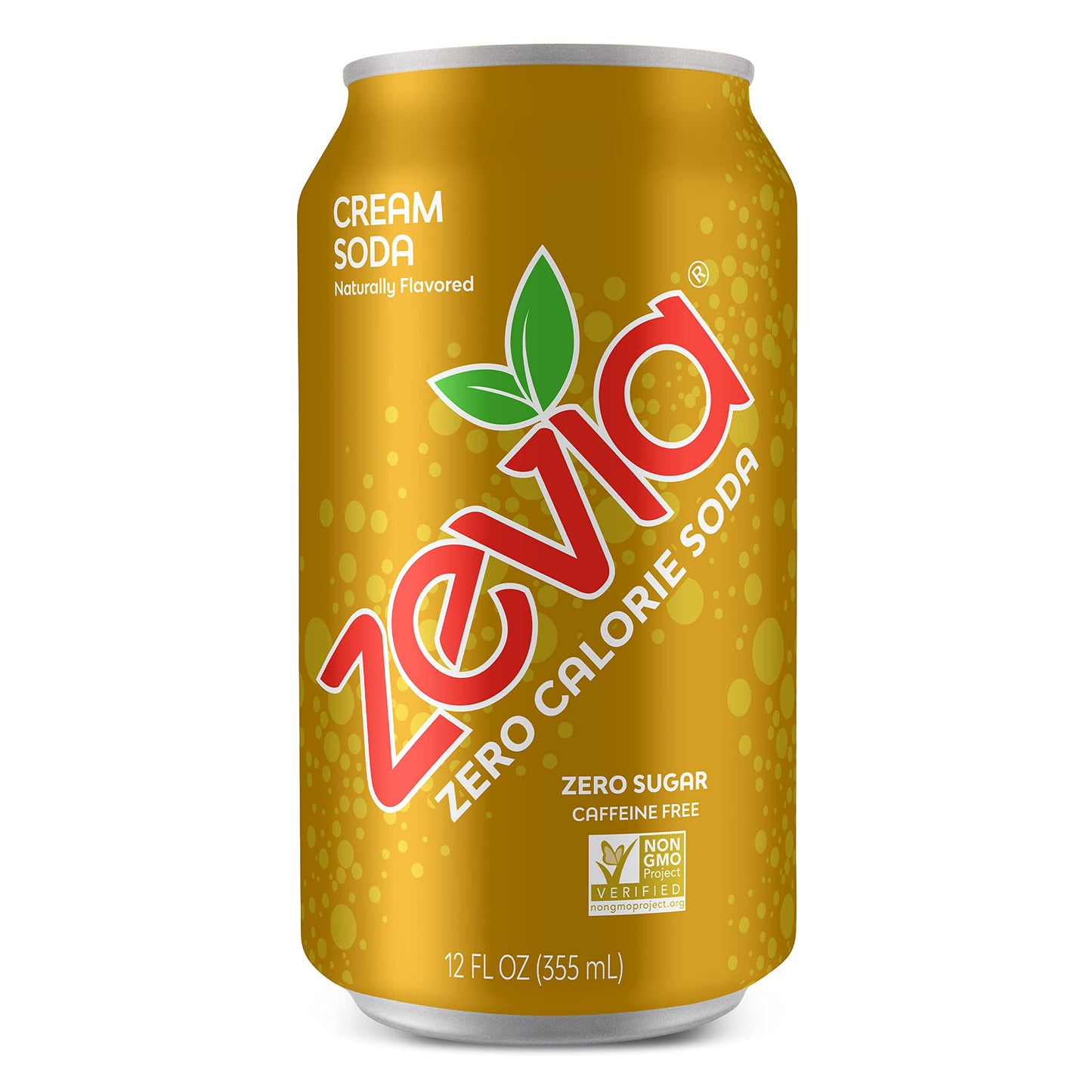 Zevia Zero Calorie Soda, Cream Soda, 12 Fl Oz Cans (Pack of 24)
