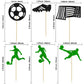 Gyufise 24Pcs Soccer Cupcake Toppers - Glitter Football Decorations For Sports Theme Parties & Cake Designs