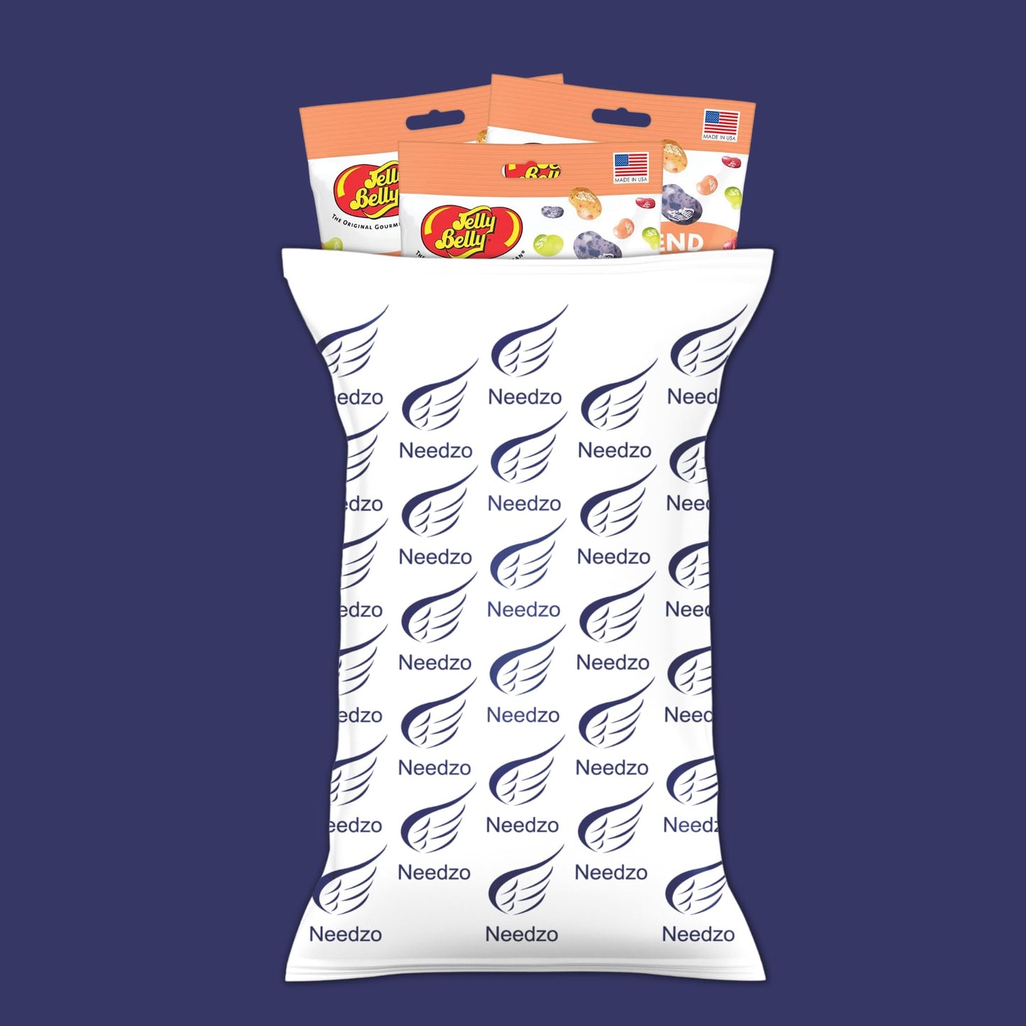 Needzo Smoothie Blend Jelly Bean Mix, Grab and Go Fruity Snacks for Movie Nights, Party Favors, and More, Candy Swirl Accessory