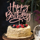 Bejotaa Glitter Happy Birthday Cake Topper, Anniversary Celebration Party Decoration, Birthday Cake Party Decoration Supplies (R