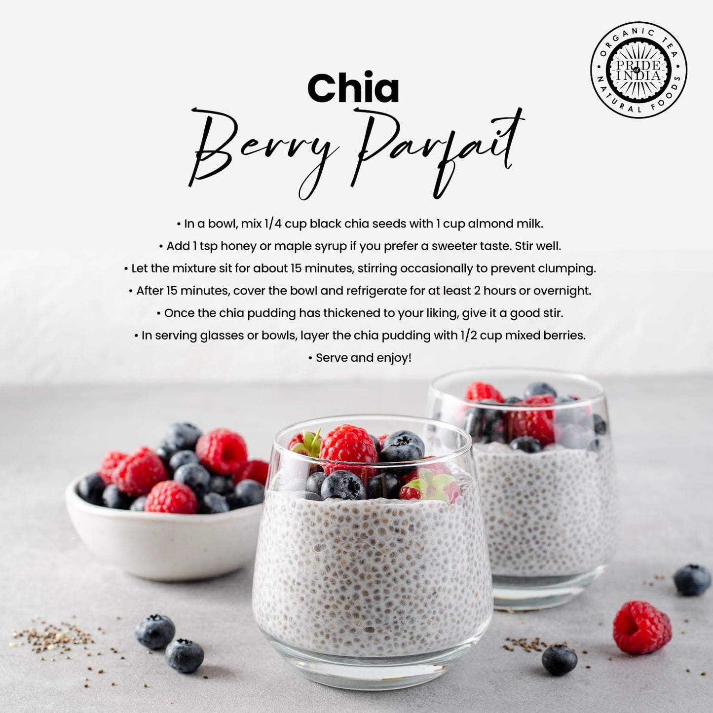 Pride Of India Chia Seeds - Omega-3 & Fiber Superfood, 1.25 Pound (20oz) Jar