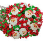1 Bottle Christmas Sprinkles for Cookie Decorating Cake Toppers Candy Santa Claus Cupcake Topper Dessert Sprinkle with 6 Pieces
