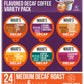 MAUDS Flavored Decaf Coffee Sampler Pack, 24 Count, 6 Flavors, Single Serve Pods, 100% Arabica, KCup Compatible
