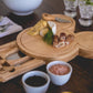 Picnic Time Disney Mickey Mouse Head Cheese & Charcuterie Board Set, Parawood Cutting Board With Hidden Drawer & 3 Cheese Cutting Tool, Fun Disney Gift, Party Platter, Picnic Set & Kitchen Serving Tray