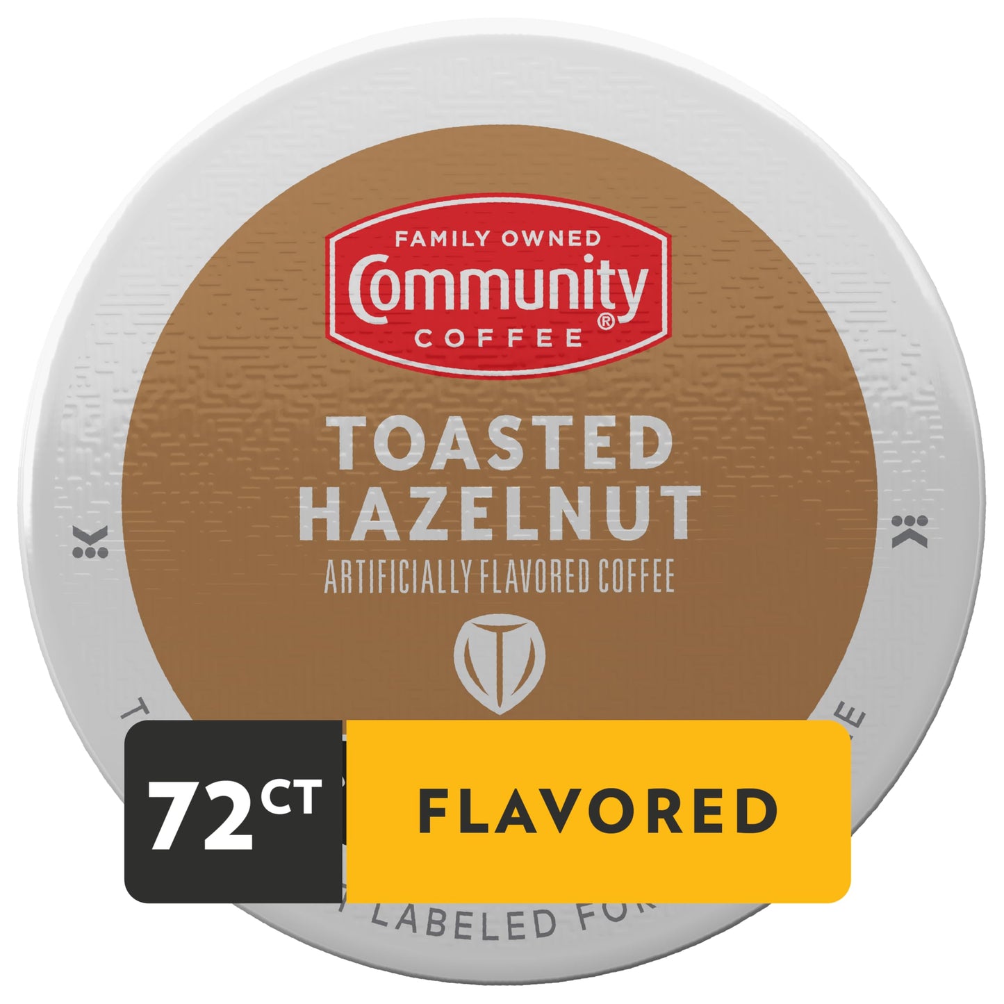 Community Coffee Toasted Hazelnut Flavored Coffee Pods, Medium Roast, 72 Count, Compatible with Keurig 2.0, 12 Count (Pack of 6)