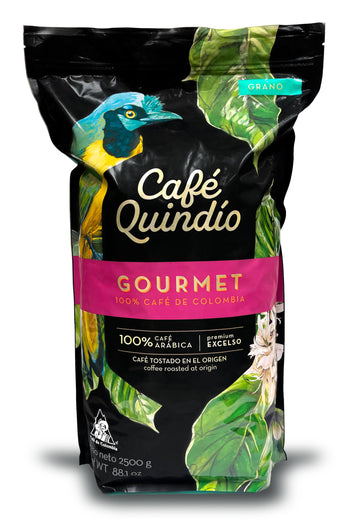 Cafe Quindio Gourmet Whole Bean Coffee, 100% Colombian Excelso Coffee (88 Oz / 2500G)