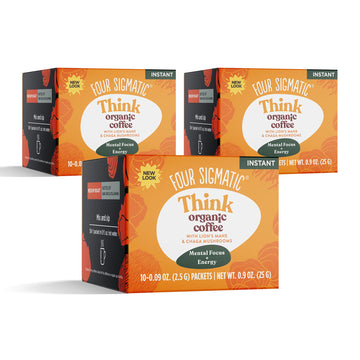 Four Sigmatic Mushroom Mix Coffee Lion'S Mane  Think  Pack Of 3 (30 Packets Total)