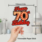 Happy 70Th Birthday Cake Topper Fluorescent Flashing Night Out Hen Movie Nightclub Theme Decor Supplies Woman Man Happy Birthday