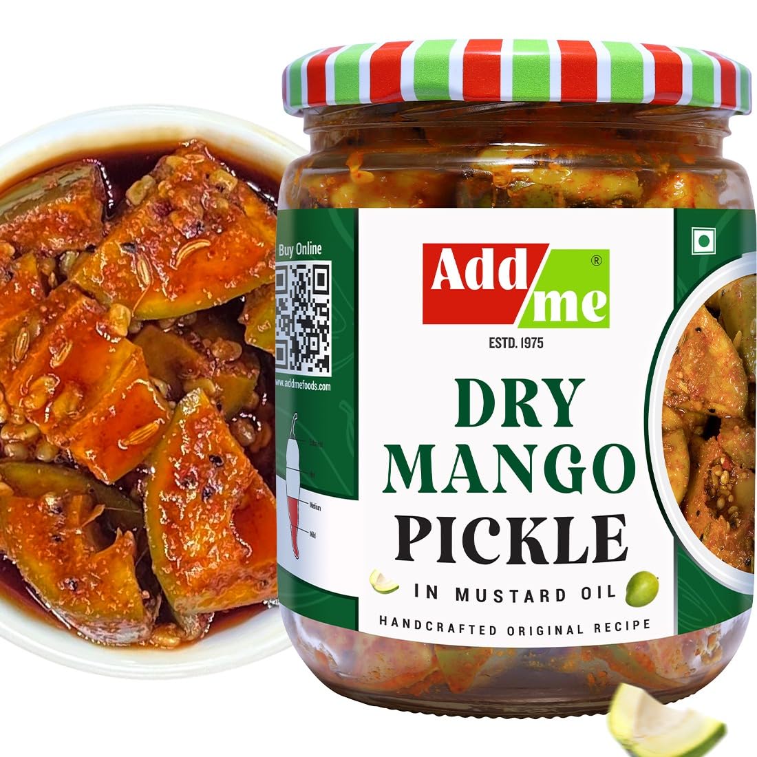 Add Me Dry Mango Pickle 500Gm In Very Home Made Less Mustard Oil Aam Ka Sukha Achar Village Style 500 G Classic Indian Recipe Gl
