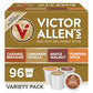 Victor Allens Coffee Fall Harvest Variety Pack, Medium Roast, 96 Count Single Serve Pods for Keurig, Brown
