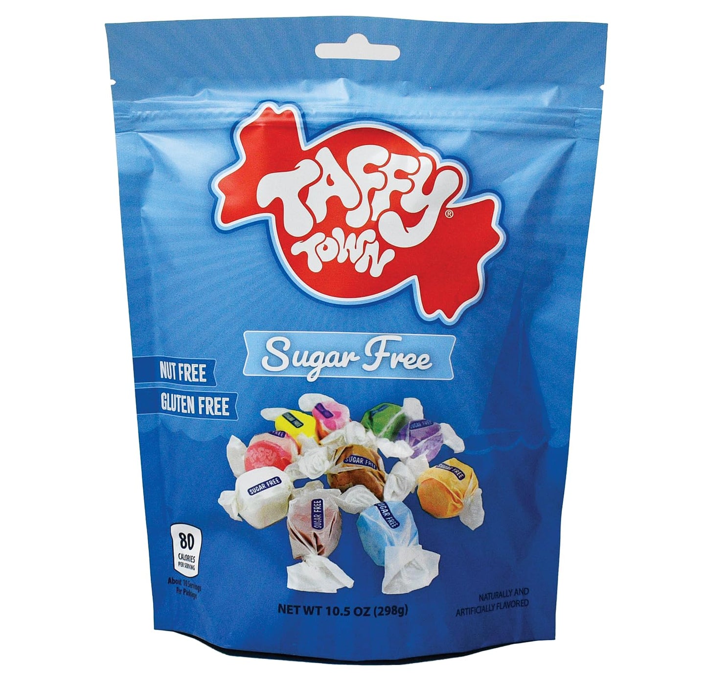 Taffy Town Saltwater Taffy- Sugar Free Assorted | Gourmet| Nougat-Style Candy| Soft & Delicious| Sumer Snack Treats| Good Party 