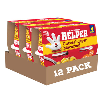 Hamburger Helper Cheeseburger Macaroni 4-Pack Microwave Cup (Pack of 3)