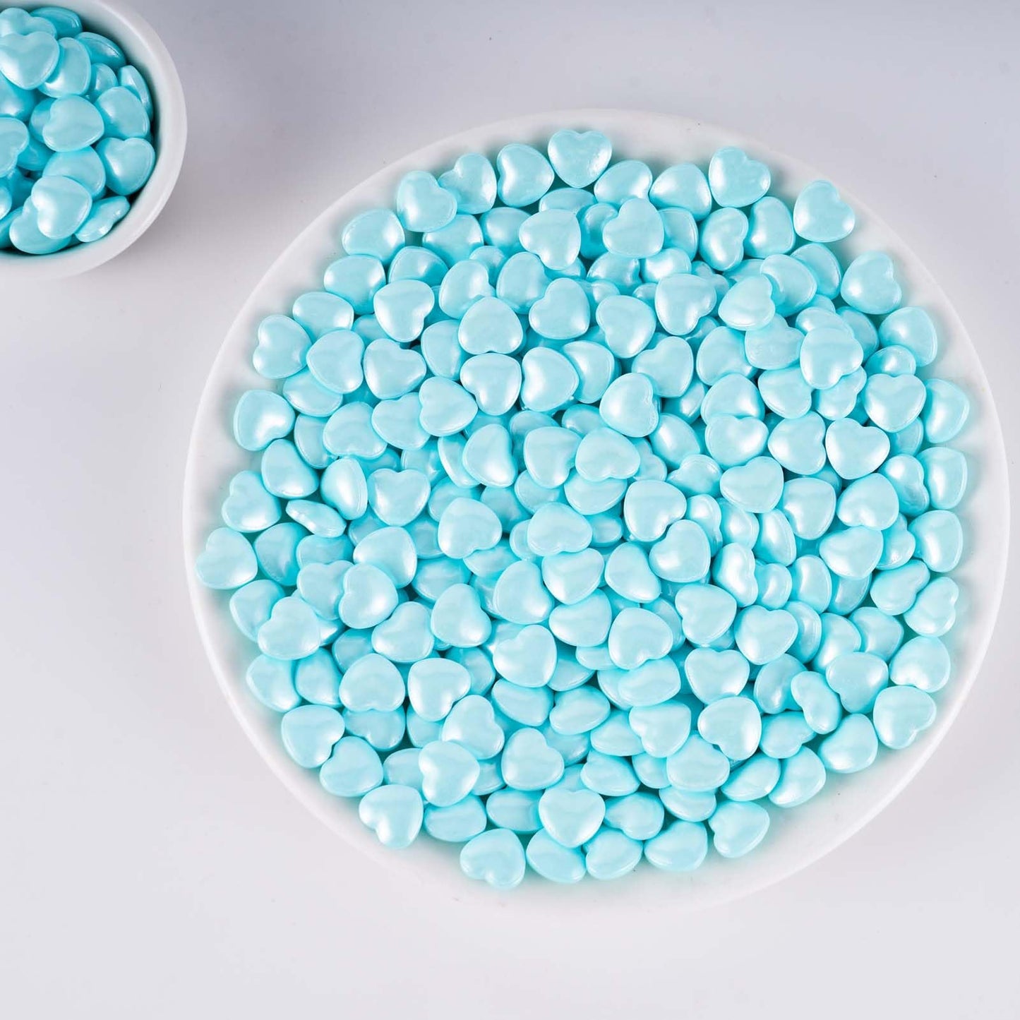 Kasvan Blue Heart Shapes Sprinkles - Edible Candy Pearls 130G/4.58 Oz, Mix Size, Baking Cake Decorations, Ice Cream Toppings And