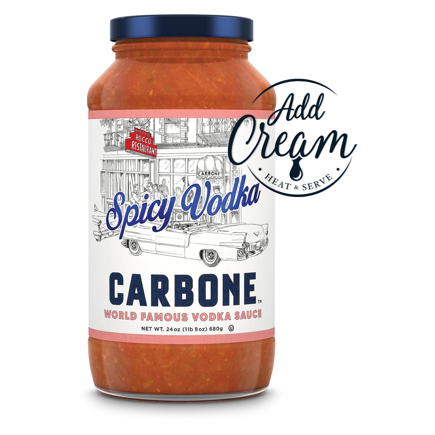 Carbone Spicy spirit-inspired flavor Pasta Sauce, Vegetarian & Gluten Free, 24 Fl Oz (Pack of 2)