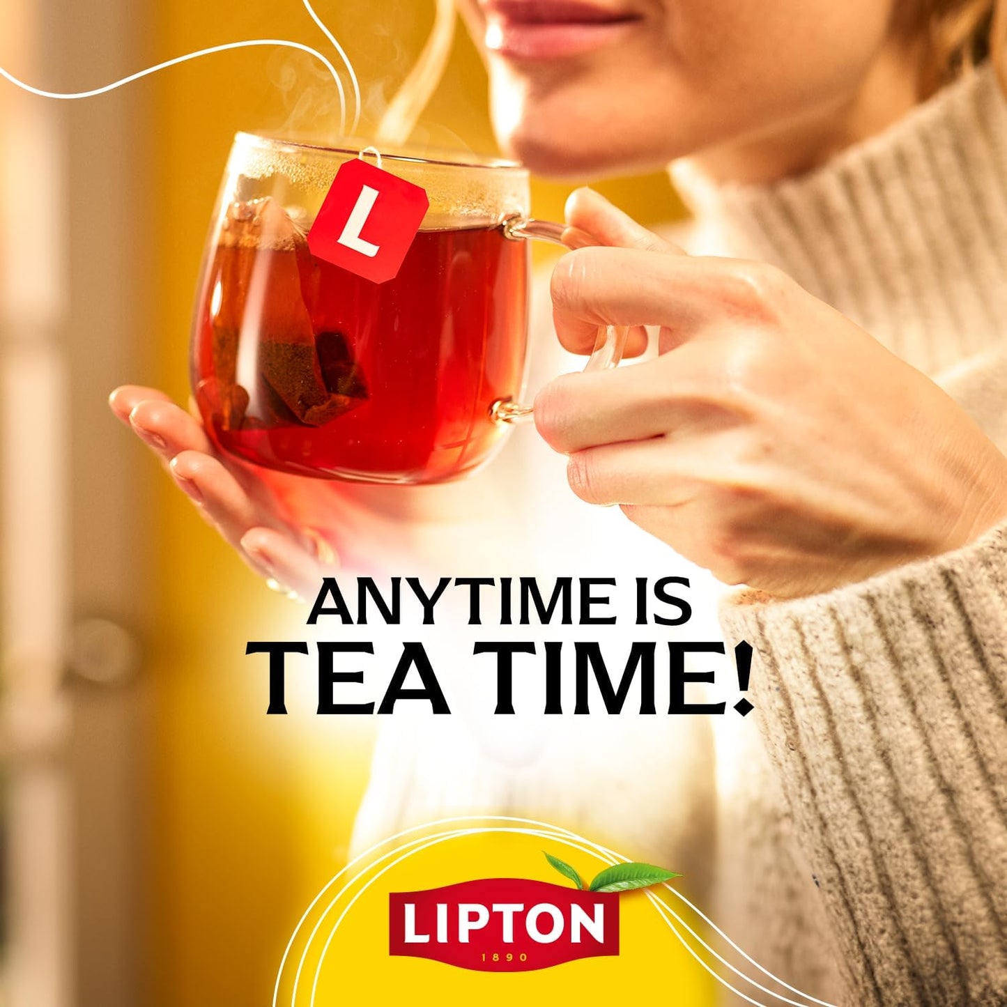 Lipton Decaf Black Tea Bags  Hot or Iced Tea  600 Total Bags (50ct - Pack of 12)