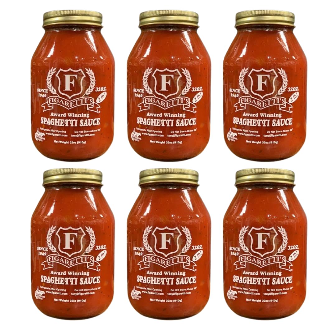 Figaretti's Award Winning Spaghetti Sauce, Authentic Family Recipe, Perfect Blend of Taste & Health, All-Natural, Vegan & Gluten