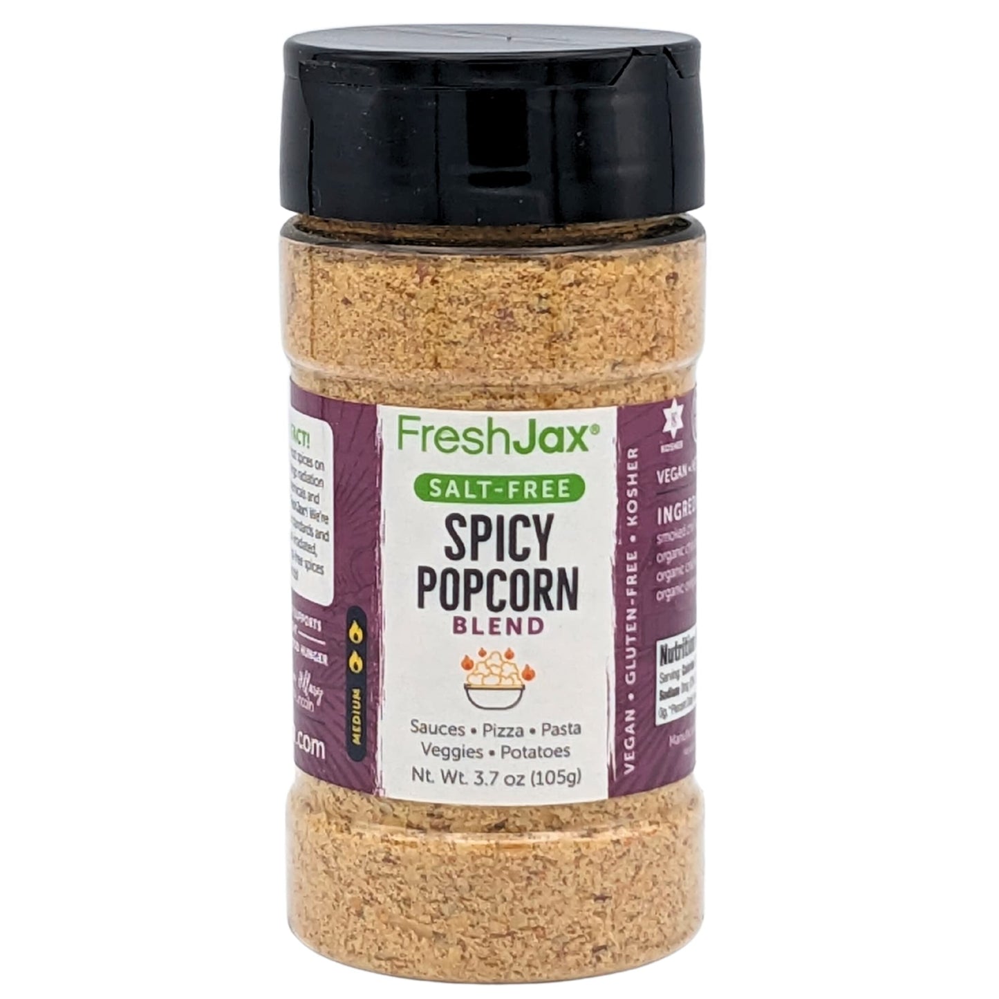 FreshJax Premium Gourmet Spice Blends - Spicy Popcorn Seasoning, Salt Free, 3.7 Ounce