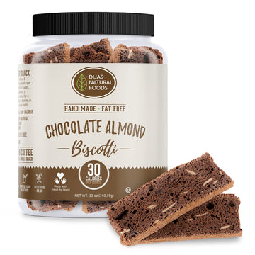 DIJAS Natural Foods, Individually Wrapped Fat Free Biscotti Cookies, All Natural Preservative Free Ingredients, Delicious Low Ca