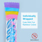 Twist Rainbow Lollipops,Individually Wrapped Bulk Unicorn,For Kid'S Birthday Party,12G Blueberry Flavor 22 Count