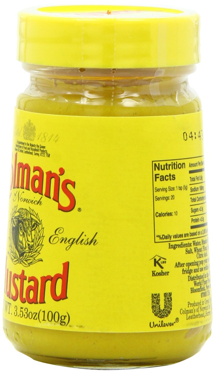 Colman'S Original English Prepared Mustard, 3.53-Ounce Jars (Pack Of 6)