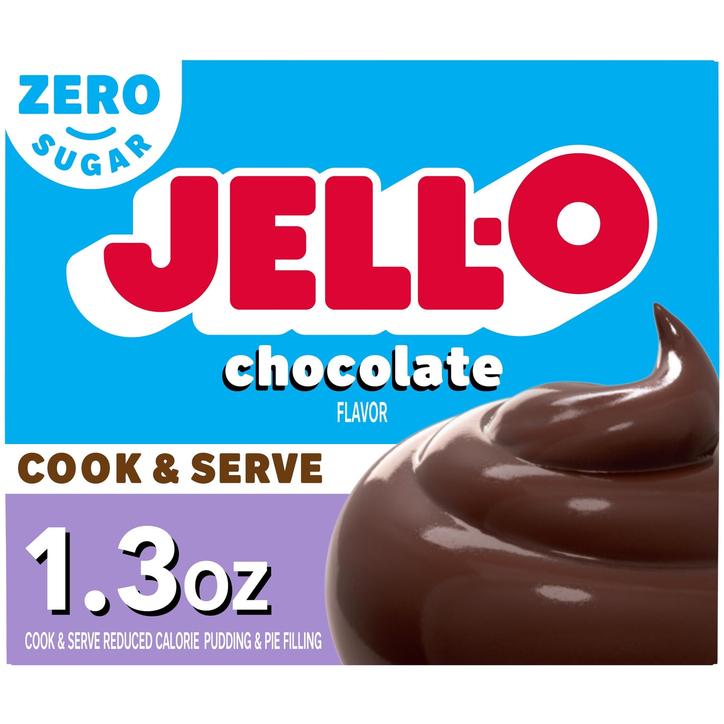 Jell-O Cook & Serve Chocolate Pudding Mix, Sugar Free & Fat Free, 1.3 oz Boxes, 24 ct Pack