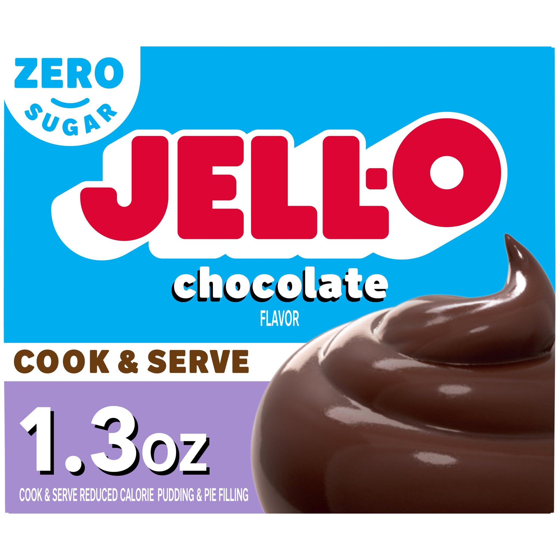 Jell-O Cook & Serve Chocolate Pudding Mix, Sugar Free & Fat Free, 1.3 oz Boxes, 24 ct Pack
