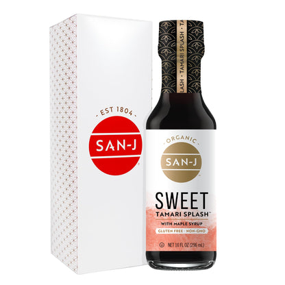 San-J - Richly Flavored Organic Sweet Tamari Splash - Specially Brewed - 10 oz. Bottle