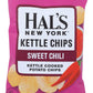 Hal's New York Kettle Chips, Sweet Chili Kettle Cooked Potato Chips, No Artificial Colors or Flavors, Kosher, Gluten Free & Non-