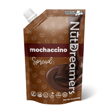 Nut Dreamers Mocha Spread, Mocha Flavor Spread for Pancakes, Yogurt or Smoothies, Mocha Chocolate Spread, Keto-Friendly, Vegan, 