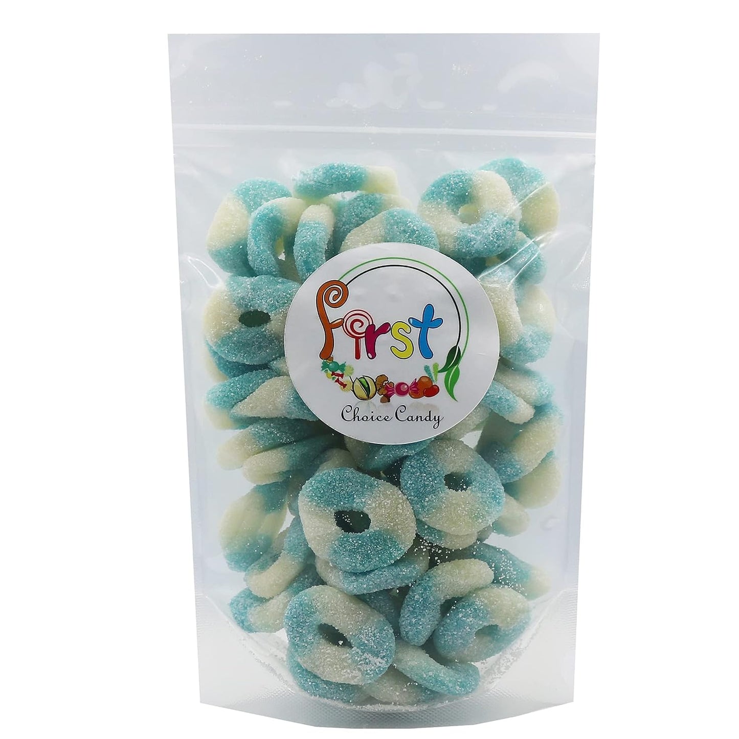 Firstchoicecandy Gummy Rings (Sour Mini Blue Raspberry, 2.5 Pound (Pack Of 1))