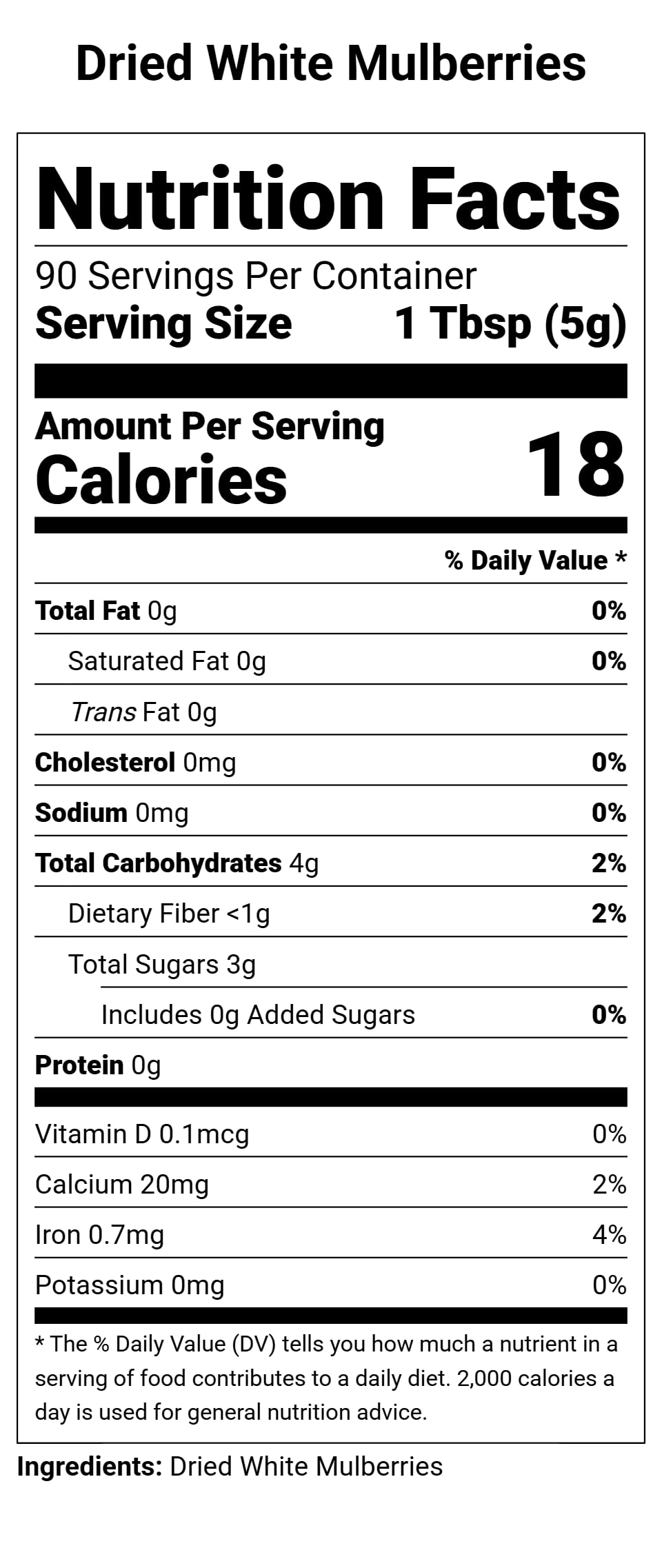 Terrasoul Superfoods Organic Sun-dried White Mulberries, 4 Lbs (Pack of 4), Sweet Superfood Snack and Smoothie Booster