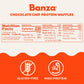 Banza Chocolate Chip Waffles, Frozen Waffles from Chickpeas - High Protein, Gluten Free, Lower Carb Toaster Waffles, 8oz