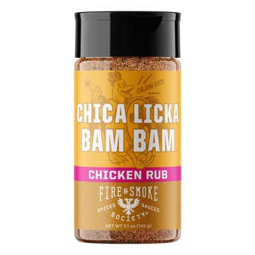 Fire & Smoke Society Chicken Seasoning - BBQ Rub with Black Pepper, Paprika & Garlic, 5.1 oz
