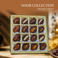 Laumiere Gourmet Fruits - Noor Collection [Ramadan Edition] - Square (16 Pcs) - Halal Dried Fruits And Nuts Basket - Medjool Dat