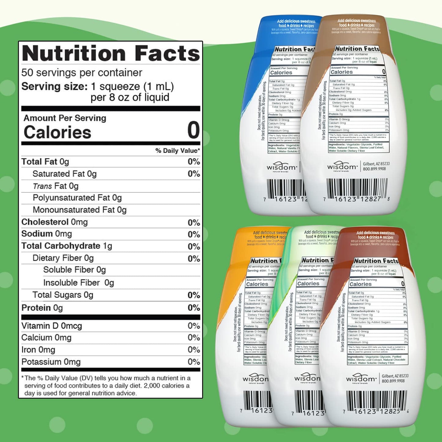 SweetLeaf Stevia Liquid Sweetener Variety Pack - 1.7 Fl Oz Each, Sugar Free, Zero Calorie, Non-Glycemic, Pack of 5