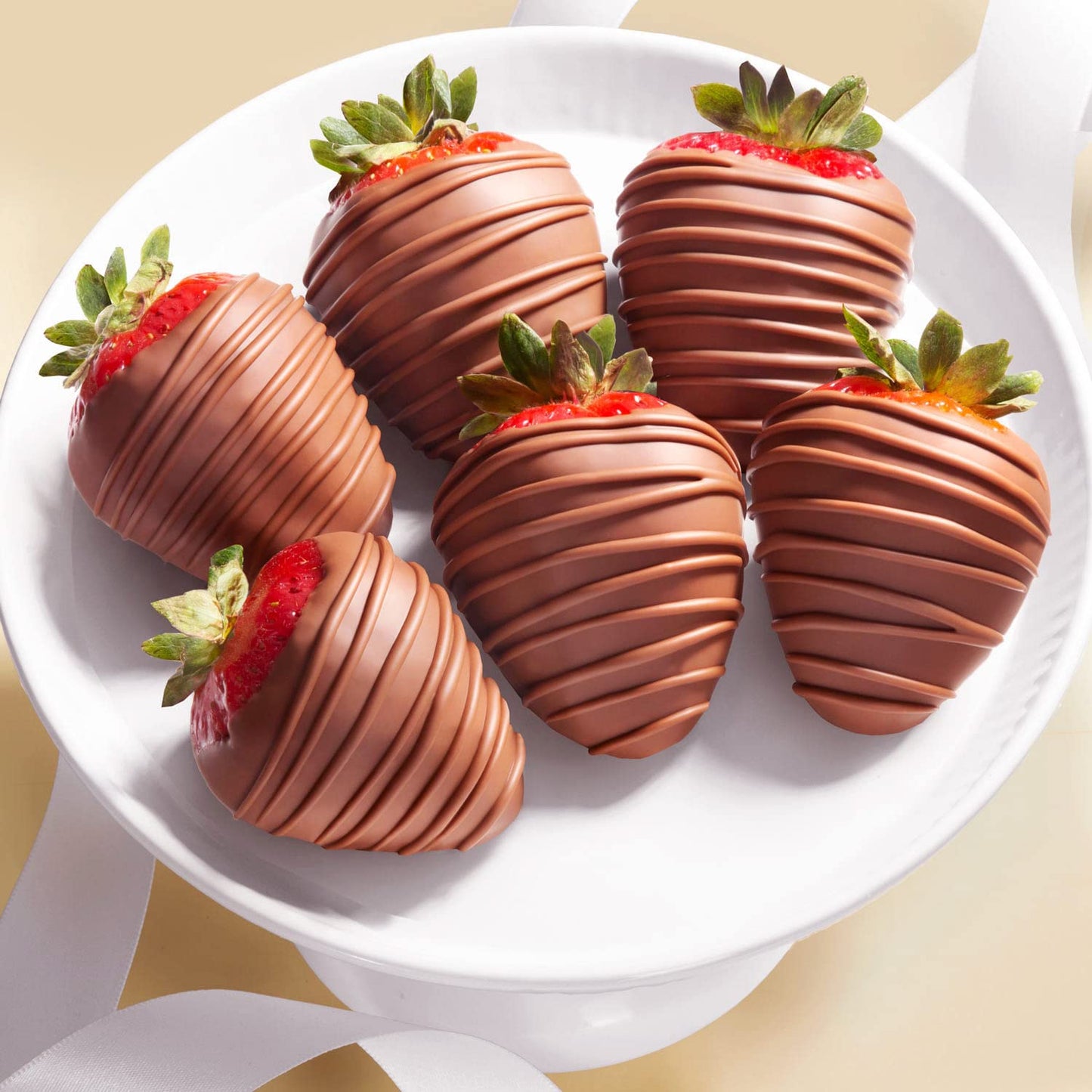 A Gift Inside Milk Chocolate Covered Strawberries, 6 Count Pack