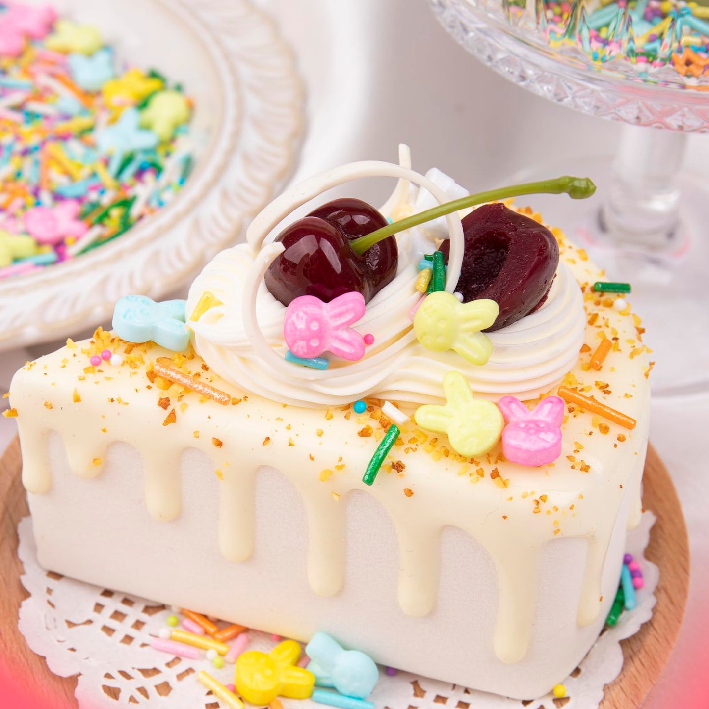 Pastel Sprinkles For Cake Decorating, 3.53Oz Spring Bunny Sprinkle Mix, Edible Easter Sprinkles For Baking, Ice Cream, Cookies,