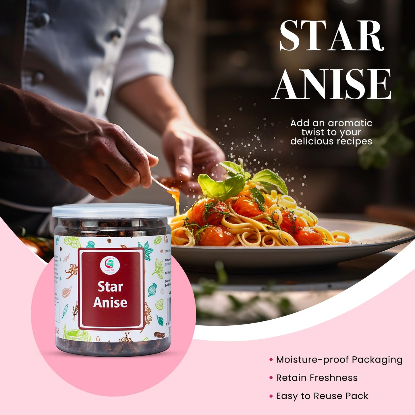 Yogi'S Gift Star Anise Whole - 4 Ounce | Premium Star Anise Pods For Gourmet Delights | Perfect For Baking And Tea Delights!