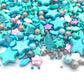 Blue Starfish Sprinkle Sweets Sprinkles For Baking Dessert Shell Sea Theme Hippocampi Cupcake Cake Topper 3.5 Ounces,Mix Gluten-