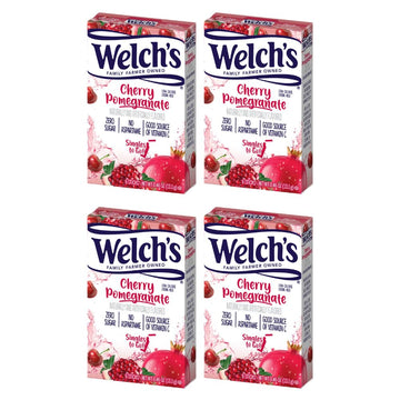 Welchs Singles To Go Water Drink Mix - Powder Sticks, Cherry Promegranate, 0.46 Ounce, 6CT (Pack of 4)
