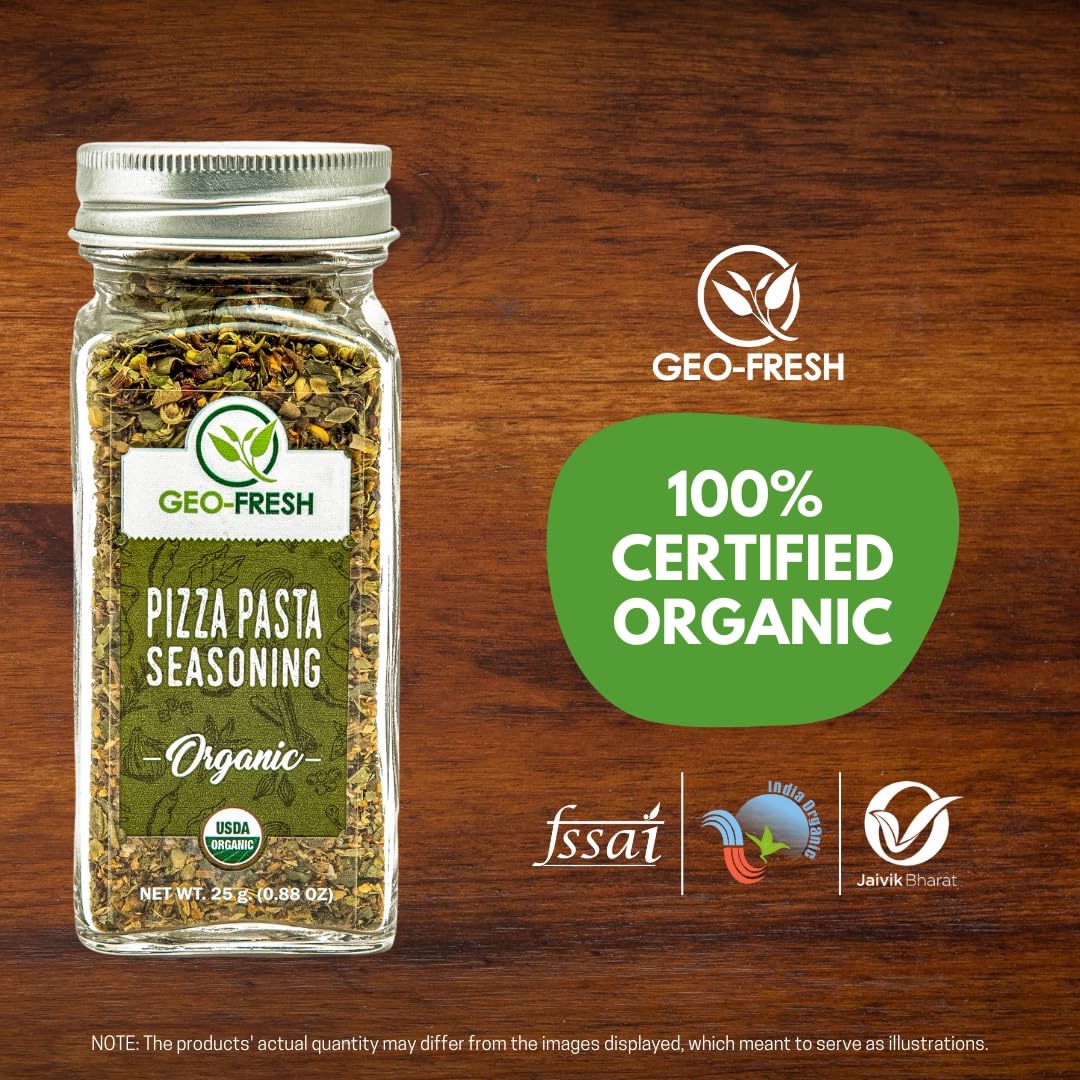 Geo-Fresh Organic Pizza Seasoning, 0.53 Oz (15G), Non-Gmo, Kosher, 100% Organic Herbs, Gluten Free, Usda Certified
