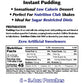 Gramzero Chocolate Sugar Free Pudding Mix 6-Pack, Great For Nutrition Club Meal Replacement Shakes, Low Calorie Dessert, Stevia
